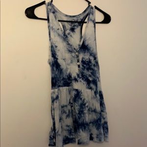 TieDye blue and light blue tank top